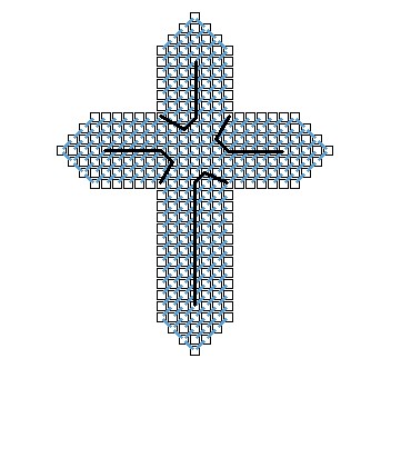3D Cross  Magnet Top Pattern