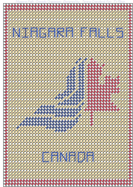 Canada Falls Organizer Front Pattern