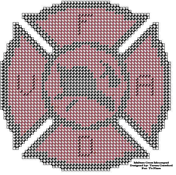 Maltese Cross Mousepad Pattern